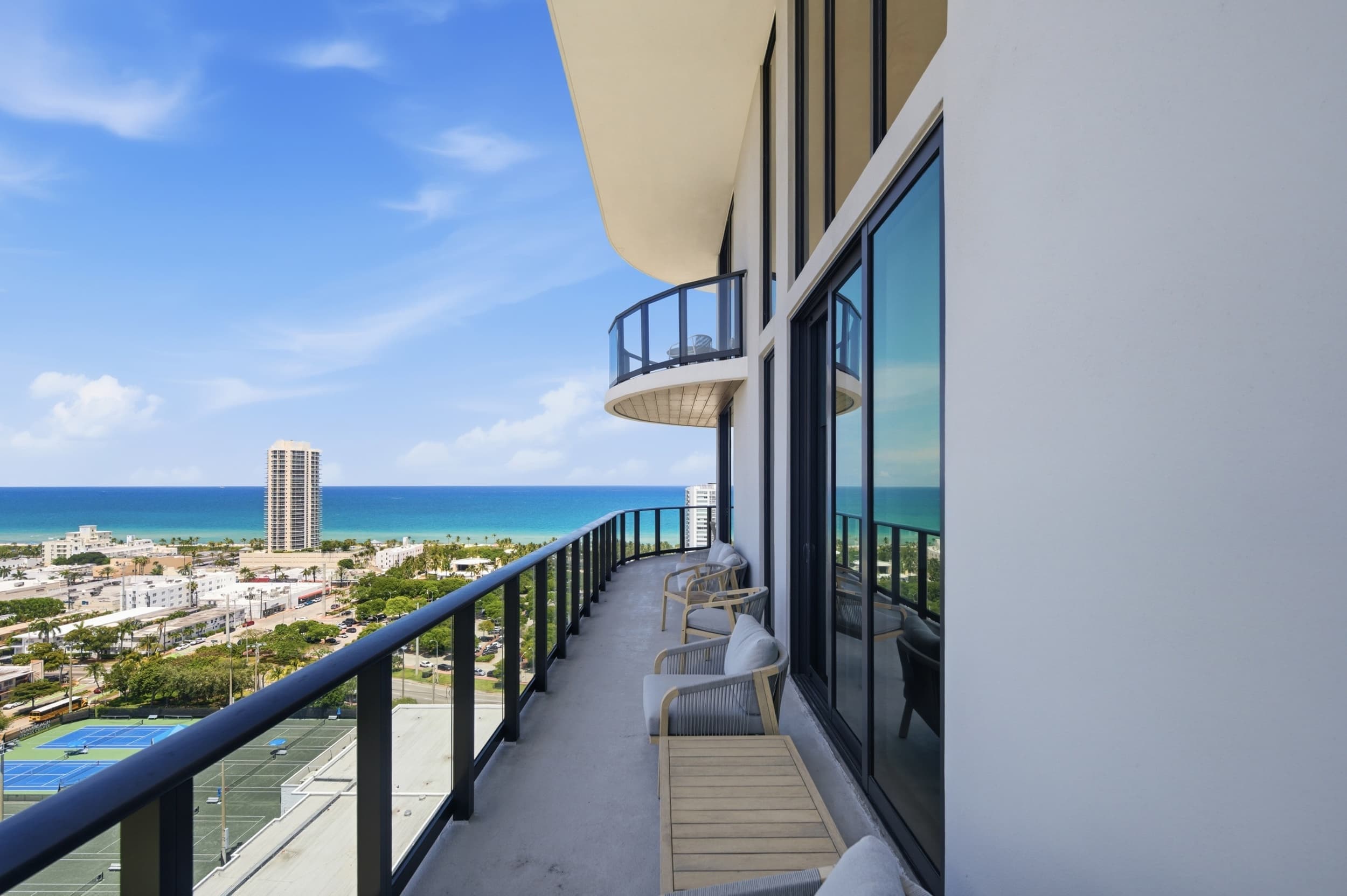 Crystal clear views from the private terrace.