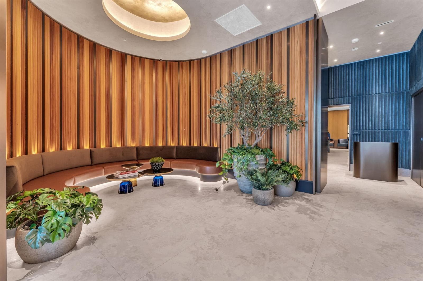 Grand building entrance and lobby