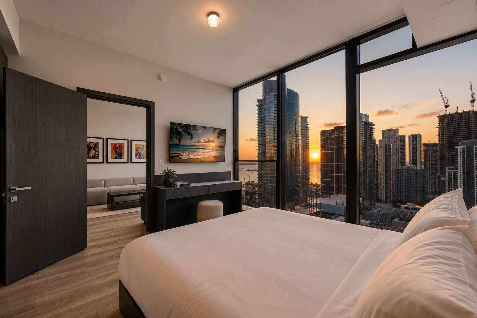 Wake up to the skyline.