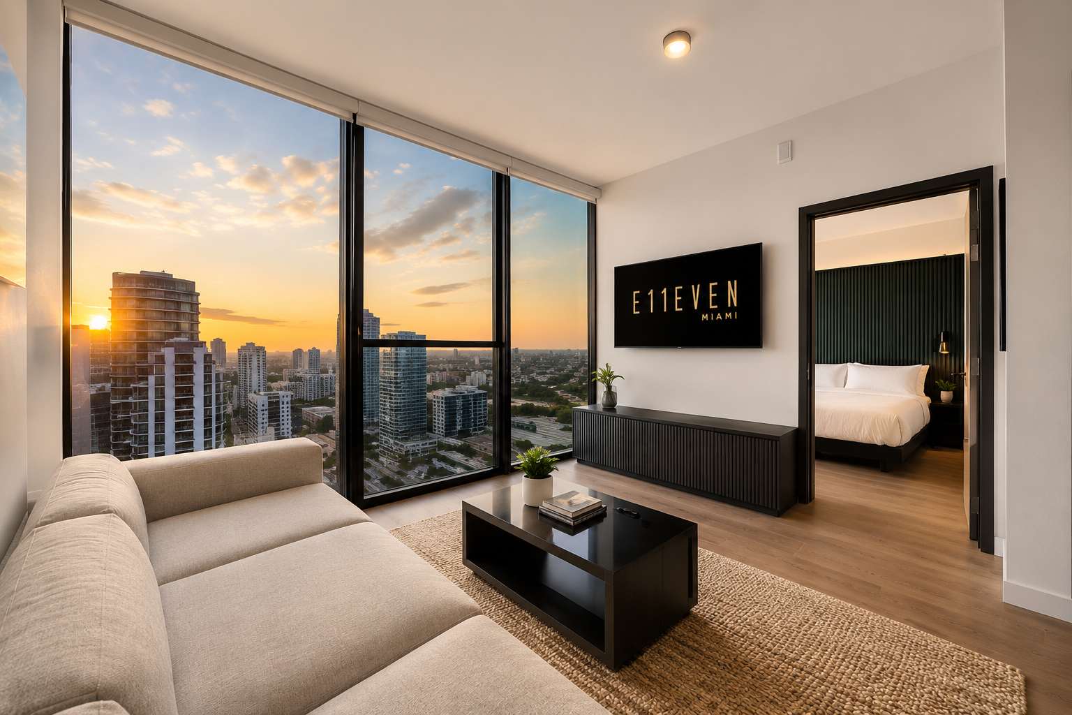 Stunning floor to ceiling windows in the living room